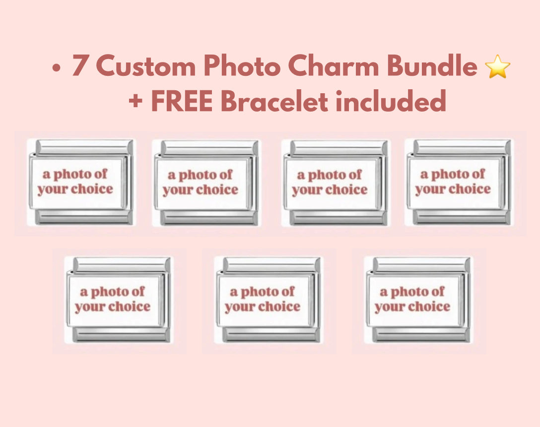 Build Your Own Photo Charm – (7 charms) + FREE Bracelet ⭐️