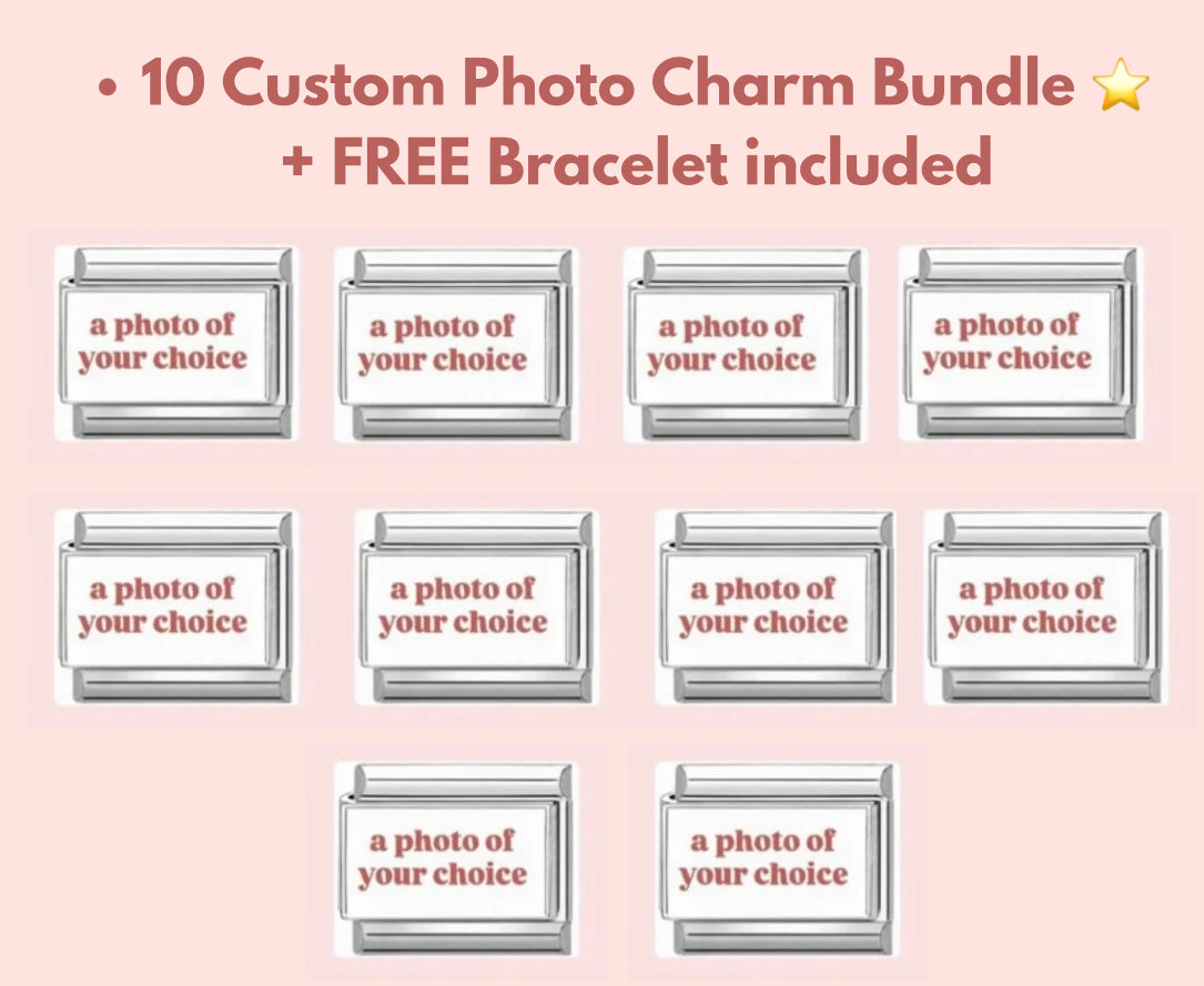 Build Your Own Photo Charm – (10 charms) + FREE Bracelet ⭐️