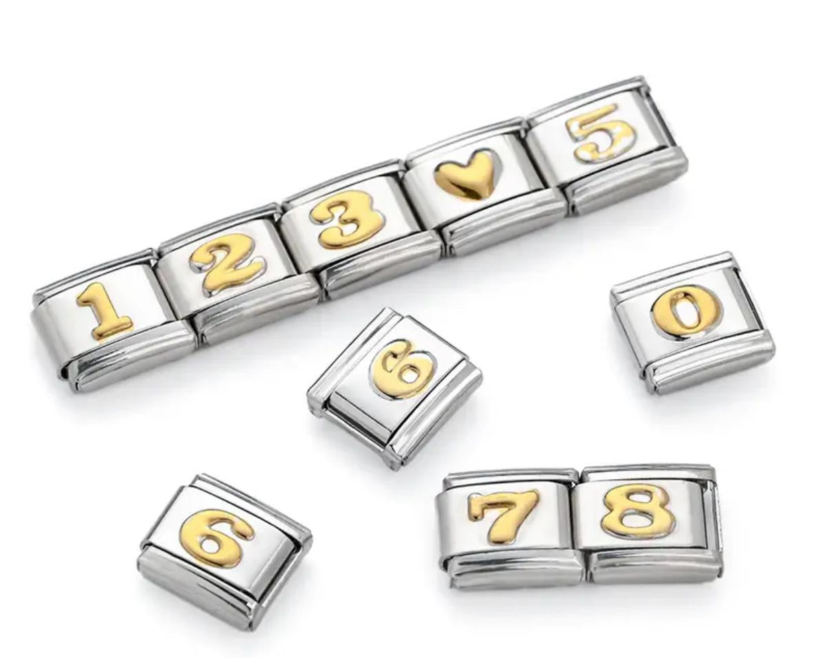 Numbers Charm(gold&silver)